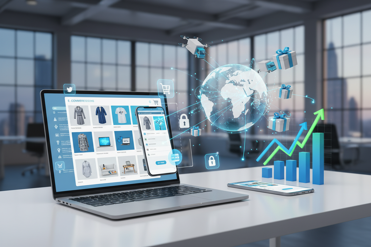 je veux une belle image sur le business du commerce électronique